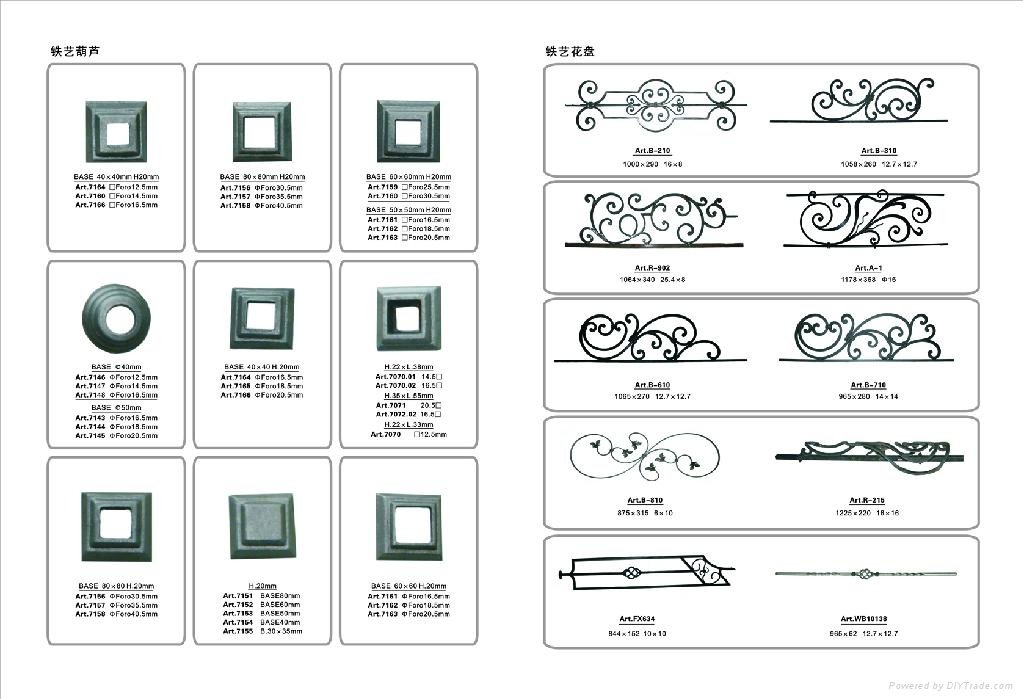 Wrought iron gates& fence decorative accessories iron spear points  