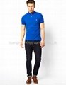 Two button placket embroidery pattern mens polo t shirt BD1404 1