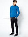 Long Sleeve Polo Shirt in Slim Fit Mens