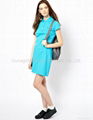 Short button placket polo dress BD140321