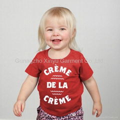 short sleeve kids garment screen printed tshirt BD140325