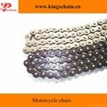 Four side riveting motorcycle part chain blue 2