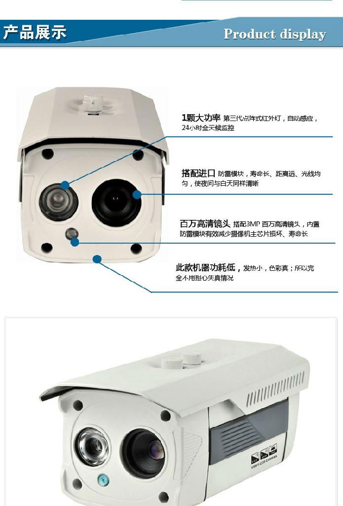 CCTV IR Security Camera with 800TVL IR Lens  3