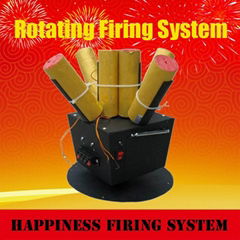 rotating fireworks firing system with 4 receivers