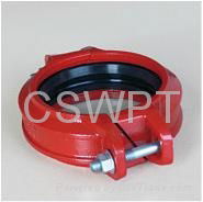 Firefighting ductile iron grooved pipe fittings rigid coupling