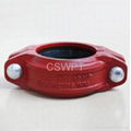 Firefighting ductile iron grooved pipe fittings rigid coupling 3