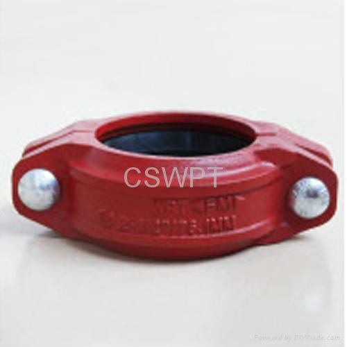 Firefighting ductile iron grooved pipe fittings rigid coupling 3