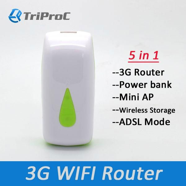 5200mAh 150Mbps 5in1 3G WiFi Hotspot Router Power Bank