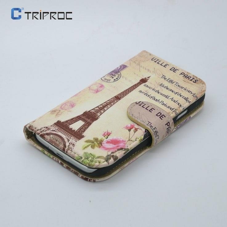 Building Pattern PU  Bag Cases for Samsung Galaxy S4 IV i9500 2