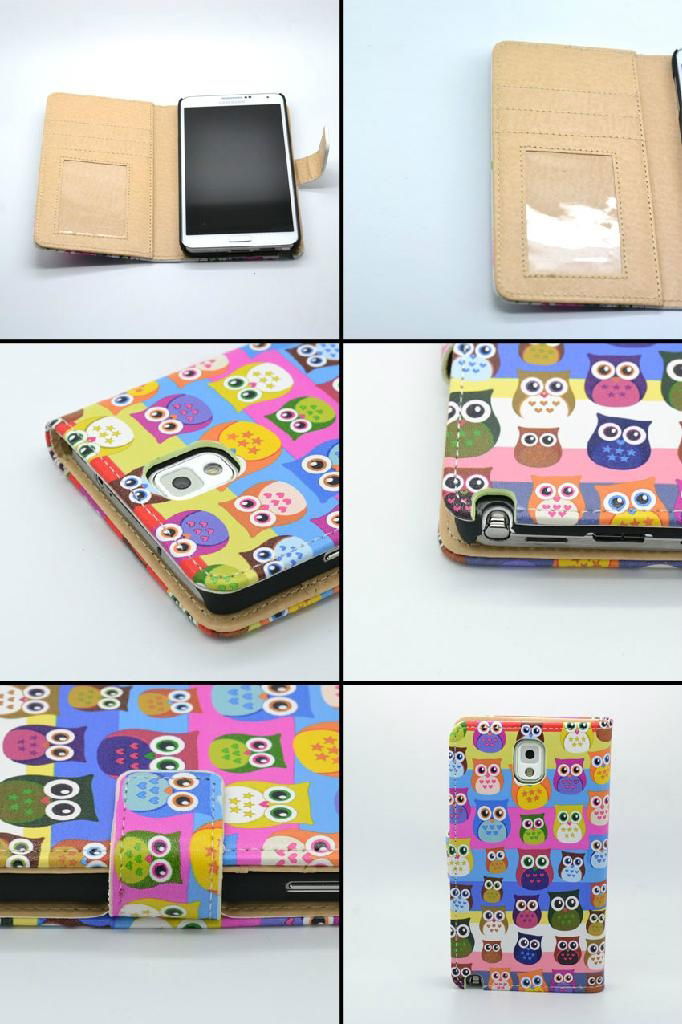 PU Leather Cell Phone Case for Samsung Galaxy NOTE 3 III N9000 4