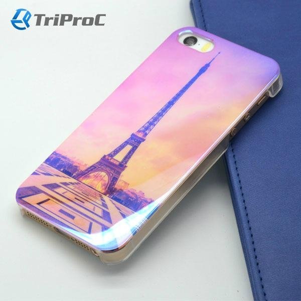 Luxury Blue Film Coating PC Hard Back Cover Phone Case for Apple iPhone 5 / 5S 2