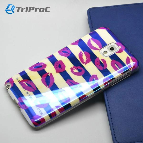  Luxury Blue Film Coating PC Hard Back Cover Phone Case for Samsung Galaxy Note  2