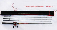 three tips spinning rod