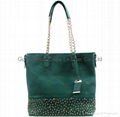 Modern Elegant Mono Tone Colored With Studs And Rhinestones Decorated Fashion Ha 1