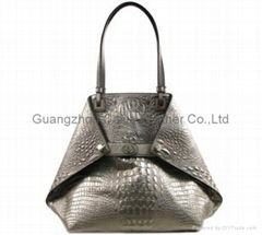 Ruby Collection Unique Luxurious Style With Alligator Skin Print Fashion Handbag