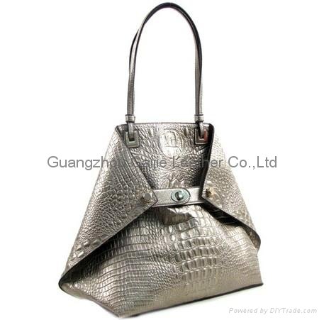 Ruby Collection Unique Luxurious Style With Alligator Skin Print Fashion Handbag 2