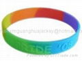 Debossed silicone custom bracelets from China 1