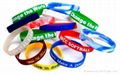 Debossed silicone custom bracelets from China 3