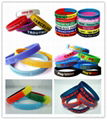 Debossed silicone custom bracelets from China 5