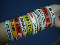 All kinds of colors silicone wrist bands