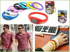 High quality silicone bracelet ion sports watch for hot sell