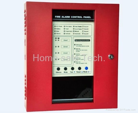 Conventional Fire Alarm Control Panel with four Zones