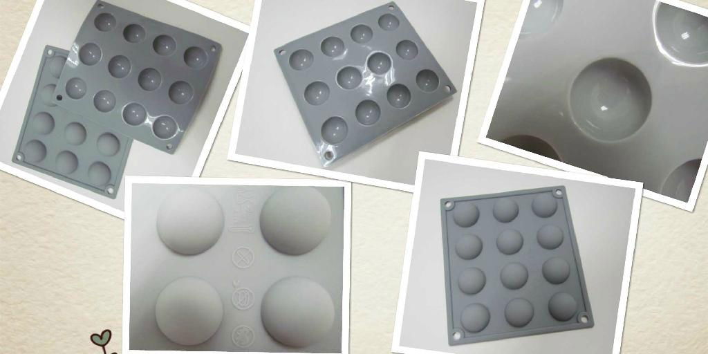  Silicone Candy Dessert Chocolate Cake mold Ice Tray Pan 12 cavities 2