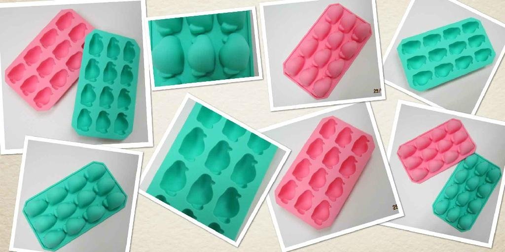 Silicone Penguin Ice Cube Tray Maker Jelly Mold Mould  2
