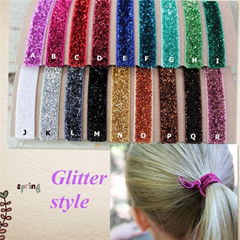 glitter hair ties