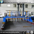 Flame strip cutting machine for steel