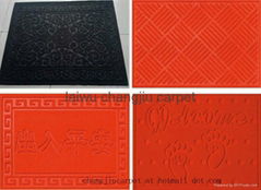 embossing entrance carpet pvc backed