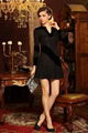 2014 Spring Autumn fashion hollow out bouffant long sleeve dress 5