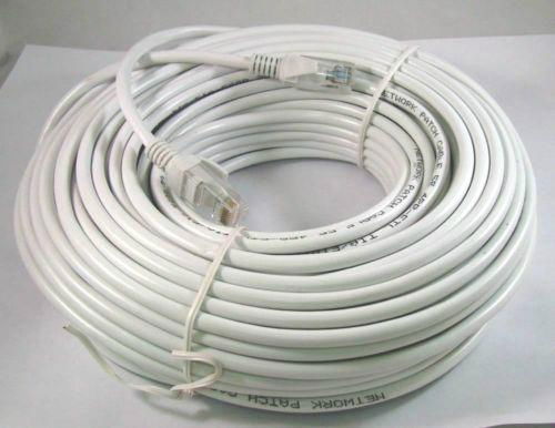 100FT 100 FT RJ45 CAT5 CAT5E Ethernet LAN Network Cable WHITE Brand New 30M 5