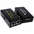 HDMI/DVI Balun Extender over Cat 5e/6 Ethernet Converter 1080p to 196ft 60M 1