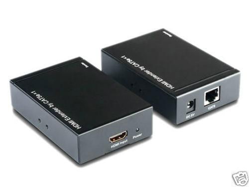 HDMI/DVI Balun Extender over Cat 5e/6 Ethernet Converter 1080p to 196ft 60M 2