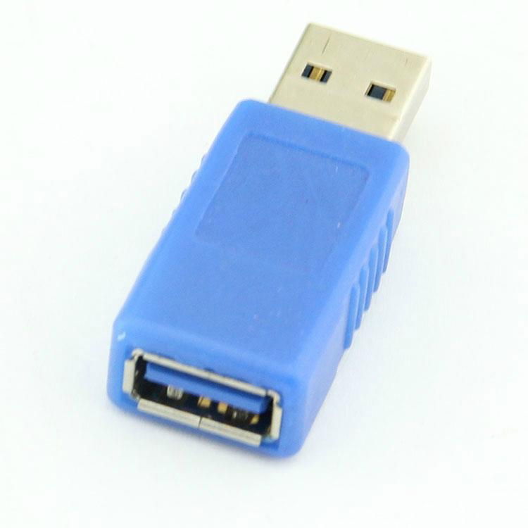 Blue USB 3.0 Female A To Female A Adapter Coupler Gender Changer 2