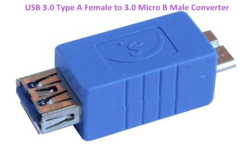 Blue USB 3.0 Female A To Female A Adapter Coupler Gender Changer 3