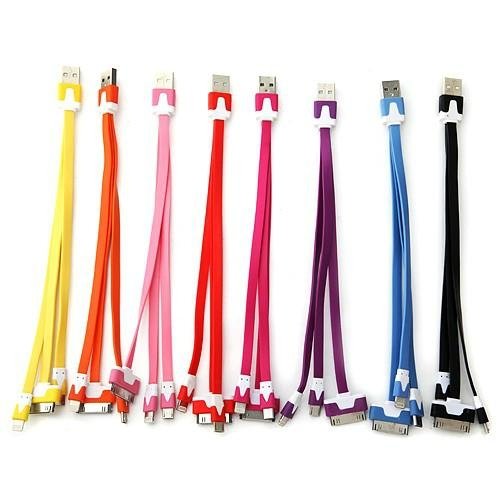 Cable For USB to 8pin iPhone5 30pin iPhone4 4s micro Samsung Android phones HTC 2