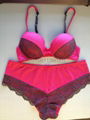 ladies position print moulded bra & brief set 1