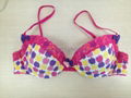 ladies position print moulded bra & brief set