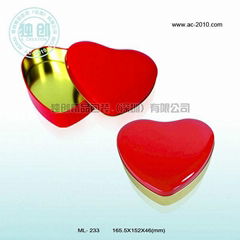 heart candy tin box