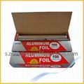 High grade aluminum house foil roll in cutter box