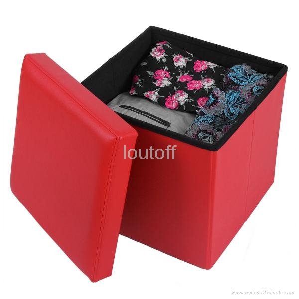 Folable storage stool ottoman 3