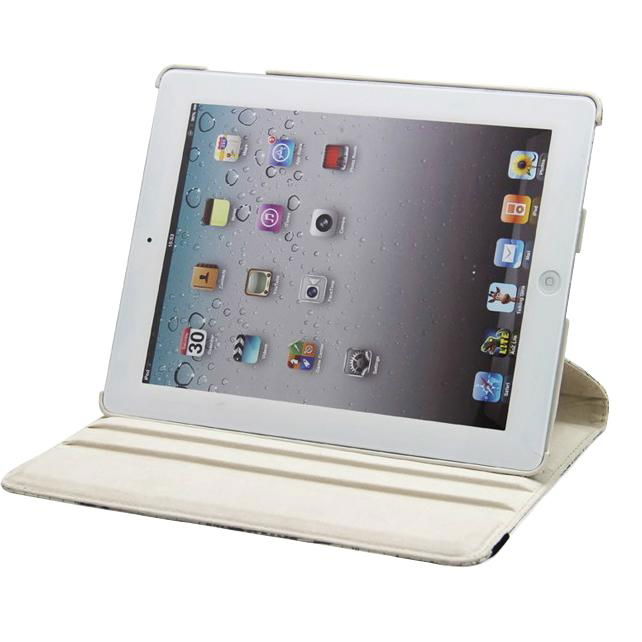 360 rotation leather case for ipad 3 4