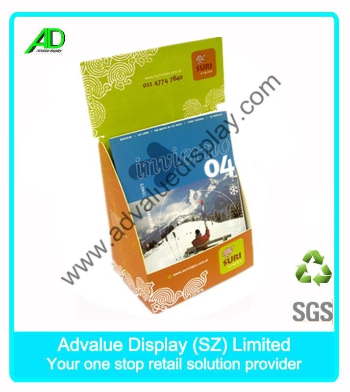 Manufacture Paper Counter Top Printing Cardboard Brochure Holder 2