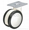 Eu.Double Ball Bearing Plastic Twin Wheels Medical Caster 3