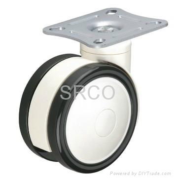 Eu.Double Ball Bearing Plastic Twin Wheels Medical Caster 3