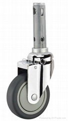 Single Ball Bearing Medical TPR Caster