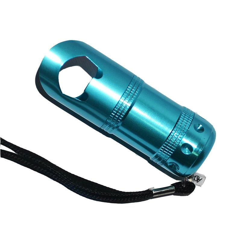 7 led aluminium flashlight with opener 