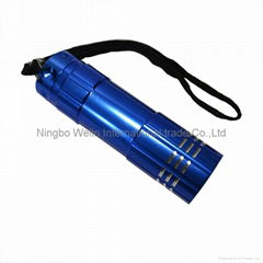 Hot sale mini pocket handheld led torch 9 led promotional flashlight